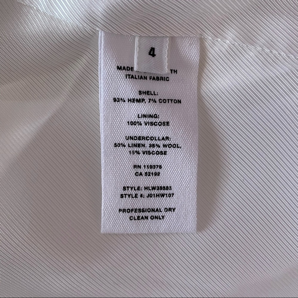 Helmut Lang Off-White Hemp and Cotton-blend Blazer - Picture 14 of 16